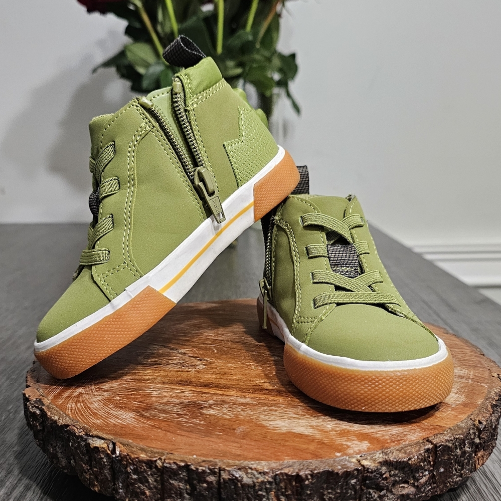 Cat & Jack Green and Orange High-Top Sneakers